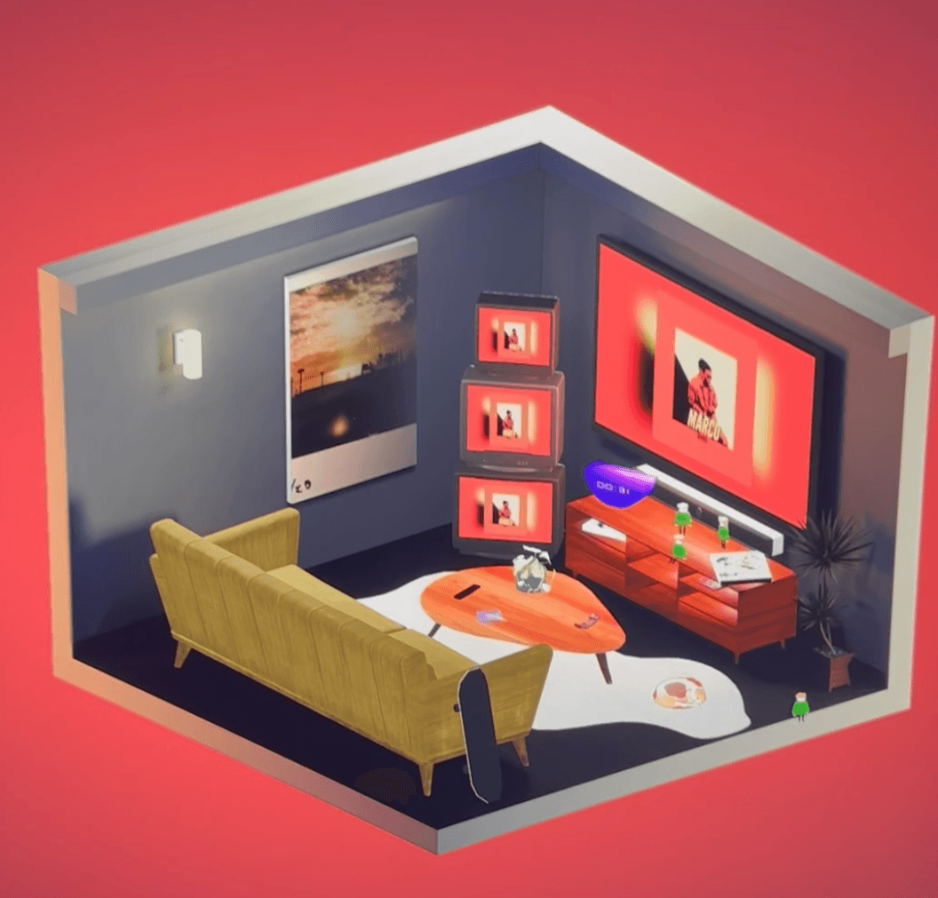 Living room wallpaper preview